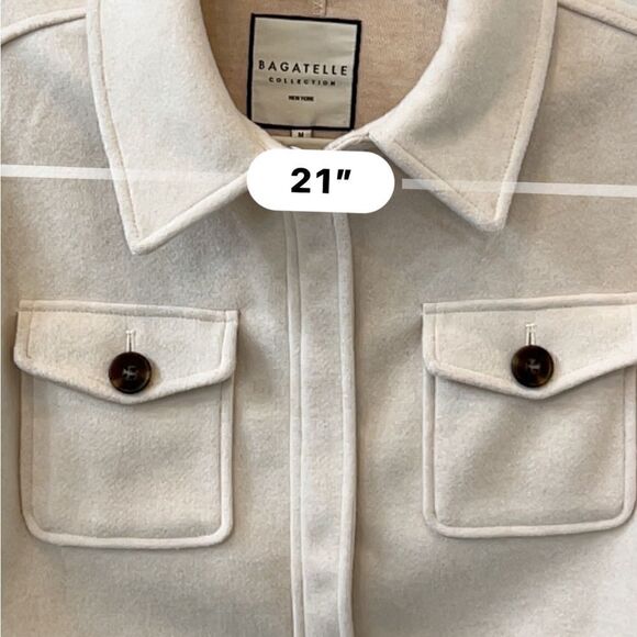 Bagatelle Collection Utility coat with 4 pockets in cream- NWOT - Picture 8 of 11